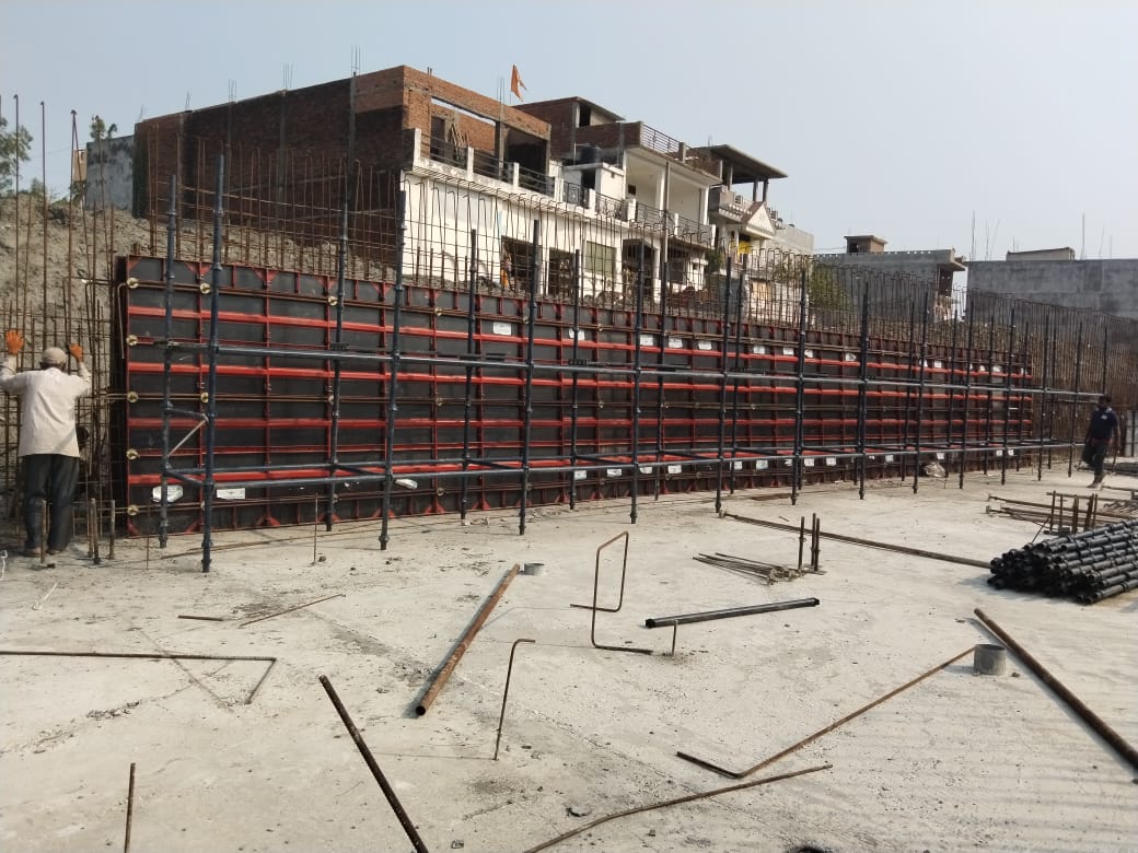 Wall formwork and scaffolding