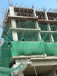 Multi-storey construction with safety nets